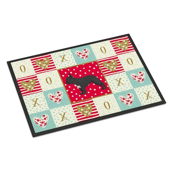 Carolines Treasures 18 x 27 in. French Bulldog No.1 Love Indoor or Outdoor Mat CK5835MAT - main
